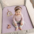 Pack 2 Pack Pro Goleem Muslin n Play Sheets for Girls, Soft Breathable Cotton Fitted Mini Crib Sheets, Baby Sheets