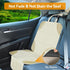 Musclez 600D 2 (White-2pcs) Car Seat Protectors, Car Seat Covers Waterproof Fabric, Non-Slip Backing & Mesh Pockets