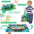 HELLOWOOD Dinosaur Toys for Toddlers Age 2-4, Wooden Dinosaur Train Set with Playmat and Storage Bag
