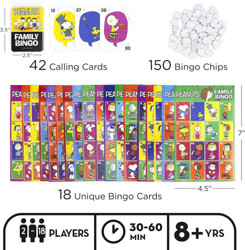 AQUARIUS Peanuts Family Bingo Game