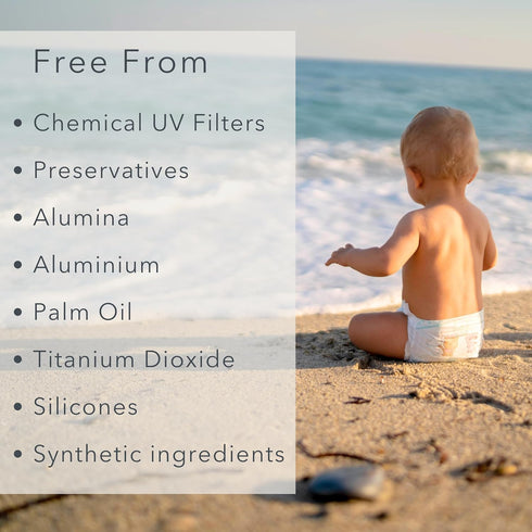Baie Botanique Soleil Bébé - Organic Non-Toxic Mineral Baby Sunscreen SPF 50, Unscented, 110g