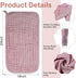 VitalCozy 6 (32 32 Inch,Pink,Rose) Pcs Baby Muslin Hooded Bath Towels and Washcloths Muslin Cotton Hooded Baby Towels