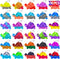 Pop Fidget Toys Bulk, 30 PCS Mini Pop Keychain Turtle Toys, Sensory Fidget Toy Pack for Kids Classroom Prizes