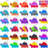 Pop Fidget Toys Bulk, 30 PCS Mini Pop Keychain Turtle Toys, Sensory Fidget Toy Pack for Kids Classroom Prizes