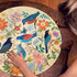 1000 Pieces Vintage Bird Puzzles for Adults - Round Flower Jigsaw Puzzle