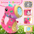 Bubble Machine Wand for Kids - Dinosaur Bubble Maker with Light & Music, Outdoor Toy for Ages 2-5, Birthday Gift