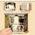 Kitchen Miniature House Kit, Mini Model Kits with Home Decor Furniture and LED, DIY Dollhouse Kit for Adults Teens