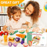 Set Set 3+ Wooden Play Food for Kids Kitchen | Cutting Veggies & Fruits Toy Food with Storage Case & Bag, Play Kitchen