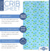 Abstract Baby/Infant Bassinet Sheets, Deep Fitted Soft Jersey Knit, 16" x 32" (Floral Blue)