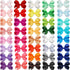 CÉLLOT 40 Pieces 3 Inch Hair Bows for Girls, Grosgrain Ribbon Boutique Clips for Teens Toddlers Kids