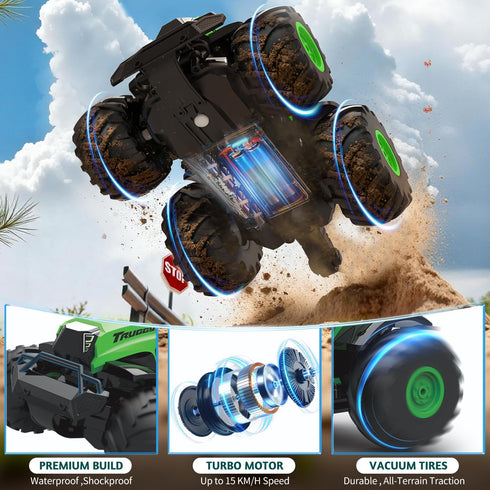 great dachong 1:14 2.4 4WD 6+ Remote Control Monster Truck Toys: Amphibious RC Tractor Toy, GHz RC Cars, All Terrain