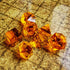 Bescon Crystal Clear (Unpainted) Sharp Edge DND Dice Set of 7, Amber Color for Role Playing Games