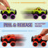 Neureyte 8 Pack Set Mini Monster Truck for Boys and Girls,Die-Cast Monster Trucks for Kids Party Favors,Pull Back