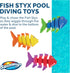 SwimWays Fish Styx Kids Fish-Shaped Pool Diving Toys, 3 Pack, Bath Toys for Ages 5 and Up