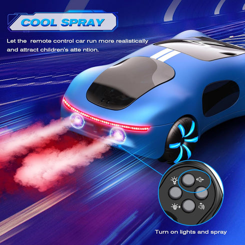 Gesture Sensing Remote Control Car, Drift RC Stunt Car with Light Spray & Sound for Kids 4-12