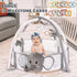 5-in-1 Mallify XL Large Baby Gym & Ball Pit, Play Mat & Play Gym, Combination Baby Activity Gym with Milestone Cards