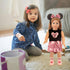 Minnie Themed Cosplay Kit for 18 Inch Girl Dolls, 9 Pcs Accessories Including Dress, Hairband & Shoes