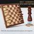 Set 15" 2 Sets Set Magnetic Wooden Chess for Adults Kids, Folding Chess Boards with Extra Queens, Portable Travel Chess