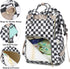 Dezcrab Backpack Backpacks Marble Checkered Baby Diaper Bag for Women, Large Capacity Waterproof Maternity Travel Nappy