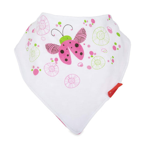 2-pk Nuby Dribble Catcher Bandana bibs, Super Absorbent Drool Bib with Soft Comfort Neckline, Girl
