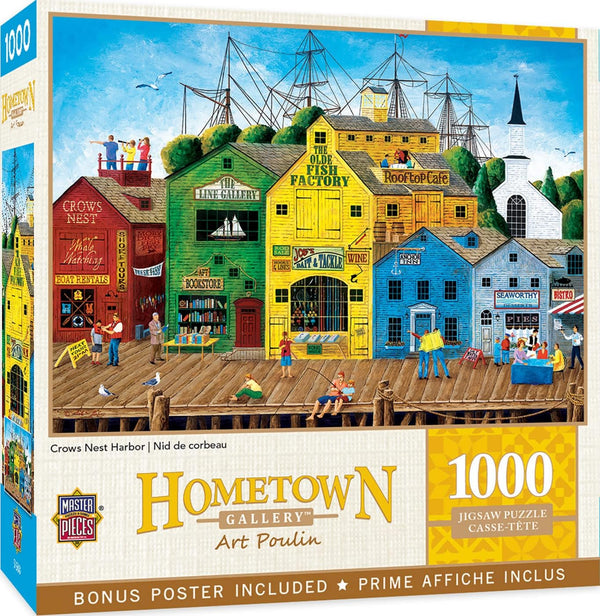 MasterPieces 1000 Piece Jigsaw Puzzle - Crows Nest Harbor for Adults, Family, or Youth - 19.25"x26.75"