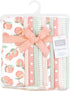 12pk, Hudson Baby Unisex Baby Flannel Burp Cloth Sweet Peach, One Size