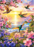 300 Pieces Puzzles for Adults - Hummingbird Beach Flower Puzzle, Gift for Family, 20.5x15IN