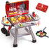 CUTE STONE Kids BBQ Grill Playset - Realistic Smoke Toy BBQ Grill with Accessories for Indoor Outdoor Pretend Play
