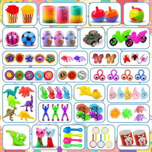 200 KissFuture PCS Prefilled Easter Eggs with Toys Inside, Easter Eggs Filled for Egg Hunt, Easter Basket Stuffers