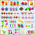 200 KissFuture PCS Prefilled Easter Eggs with Toys Inside, Easter Eggs Filled for Egg Hunt, Easter Basket Stuffers