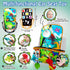 Innofans Baby Car Seat Dinosaurs Toys - Kick and Play Double Sided Infant Car Seat Toys with Plush Toys, Mirror
