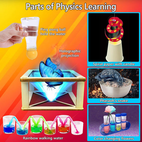 272 Set, UNGLINGA Experiments Science Kit for Kids, Chemistry S.T.E.M Toys Boys Girls Birthday Gifts, Volcano, Crystal