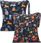 2pcs Waterproof Reusable Cloth Diaper Wet Dry Bags with Two Zippered Pockets for Travel Beach Pool Daycare - Animal