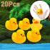 Ensbelei 20Pack, Yellow Rubber Ducks Bath Toys Bathtub Floating Squeaky Duck Bulk Baby Preschool Bath Toy for Baby