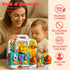 1-3, Montessori Busy Board for Toddlers Baby Educational Activity Board with Lights & Music, Sensory Toys for Fine
