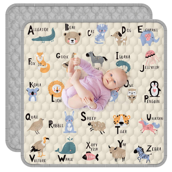 Baby Play Mat 50" X 50", Thickened Soft, Waterproof and Non-Slip Crawling