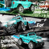 DEERC Remote Control Truck, 1:16 RC Car with Fog Mist & Music, 2.4GHz All Terrain SUV Gifts for Boys