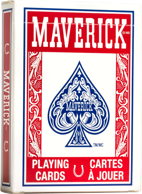 Maverick Playing Cards - Standard Index, Red and Blue - 12 Pack