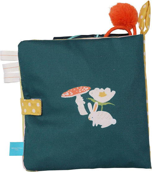 Manhattan Toy Peek-a-Boo Soft Crinkle Book with Tethered Bunny - Baby & Toddler Activity