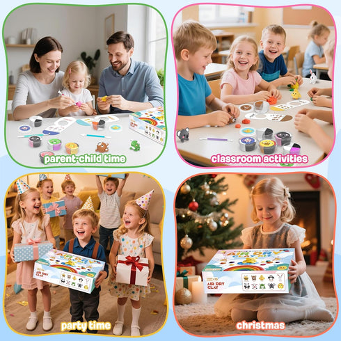 3 4 5 6 7 8+ Air Dry Clay Kit for Kids, Modeling Clay for Kids, DIY Model Magic Clay Non-Sticky Soft & Ultra Light