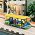 WEMEWEME Set 6+, 386PCS City Bus Building Blocks for Kids Pushable Bus Toy with Station Platform, Realistic Doors
