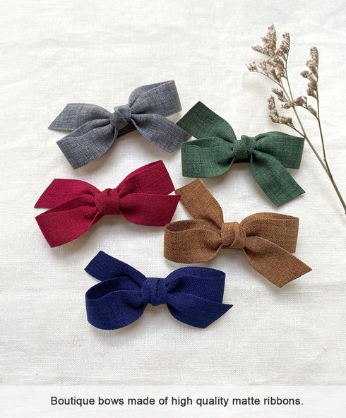 Baby Girls Hair Bows Clips, 10pcs Fully Lined Alligator Barrettes Hair Accessories for Infants Toddlers by Cherssy