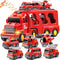 JUKUDAHU 7-in-1 Fire Trucks for 3 4 5 6 Years Old Boys