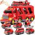 JUKUDAHU 7-in-1 Fire Trucks for 3 4 5 6 Years Old Boys
