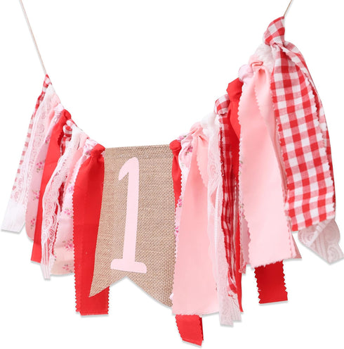 UOAOU 1st 1st High Chair Banner First Birthday Girl Highchair Banner Birthday Girlone Banner Birthday Girlone High