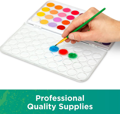 Norberg & Linden Watercolor Paint Set - 36 Premium Paints, 12 Page Pad, 6 Brushes, Palette, Art Supplies