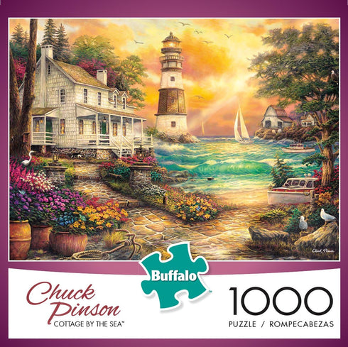 Buffalo Games - Chuck Pinson - Cottage By The Sea, 1000 Piece Jigsaw Puzzle