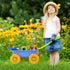 Wheelbarrow Set 10 4 Set deAO Kids Garden Wagon and Gardening Tools Play Includes Accessories and Plant Pots,Great