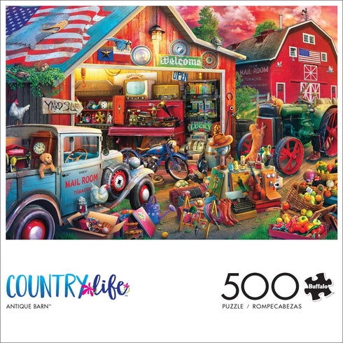 Buffalo Games - Eduard - Antique Barn - 500 Piece Jigsaw Puzzle for Adults, Perfect for Game Nights