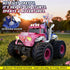 YEESWOOQI 360Spin, 1:18 4WD 3-12 Remote Control Car for Girls, Waterproof Pink Monster Truck Toys W/Blocks & Amphibious